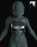 Mandalorian 'feminized' breastplate model for 3D printing (.STL file download)