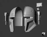Heavy Infantry Mandalorian helmet model for 3D printing (.STL file download)