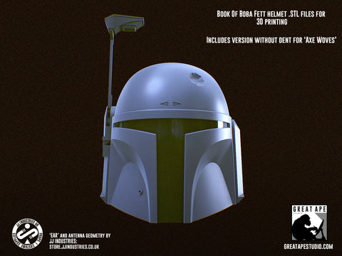 Book Of Boba Fett & Axe Woves helmet model for 3D printing (.STL file download)