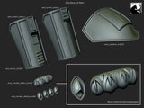 Cara Dune armor bundle models for 3D printing (.STL file download)