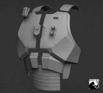 Heavy Infantry Mandalorian 'Paz Vizsla' chest & ab armor model for 3D printing (.STL file download)