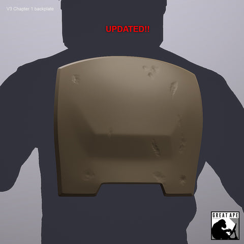 Mandalorian back plate (Chapter 1 & Beskar) armor model for 3D printing (.STL file download)
