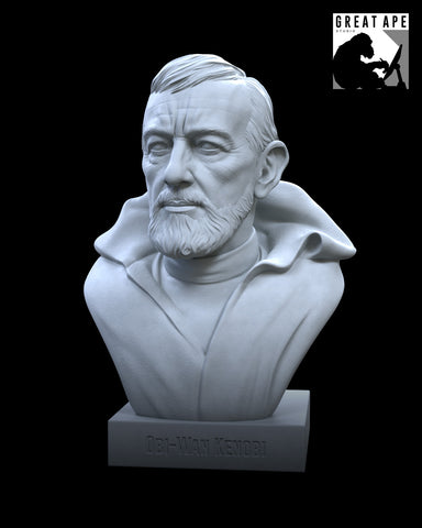 Obi-Wan bust model for 3D printing (.STL file download)