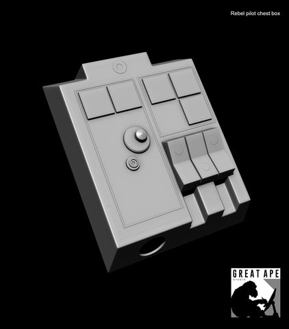 Rebel pilot chest box model for 3D printing (.STL file download)