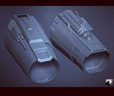 The Mandalorian Beskar bracers model for 3D printing (.STL file download)